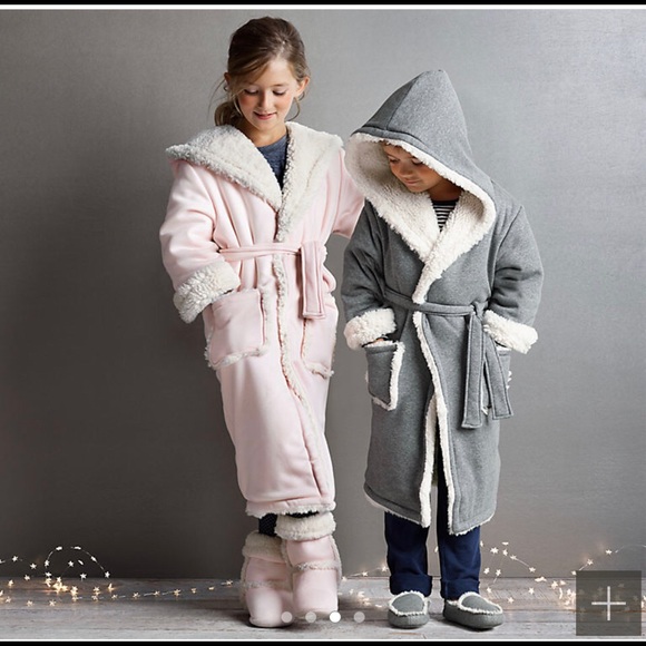Restoration Hardware Other - Restoration Hardware Baby & Child Luxe Sherpa Jersey bath wrap robe 18-24 month